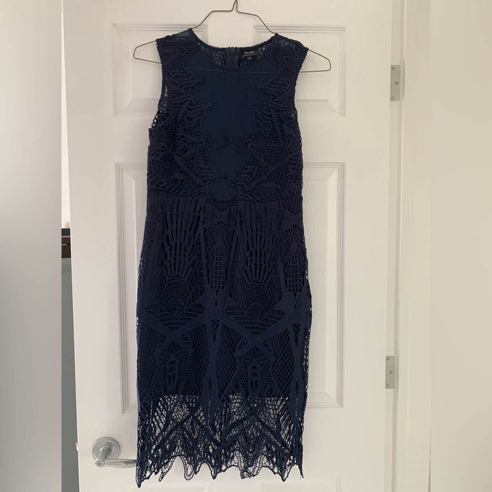 Bardot Navy blue lace dress Size 6